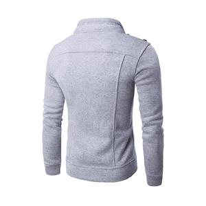 แจ็คเก็ตแบบมีซิปใหม่สำหรับฤดูใบไม้ร่วงเสื้อสเวตเตอร์คอปกตั้งพอดีตัวมีกระเป๋าขนาดพิเศษ - Product Image 2