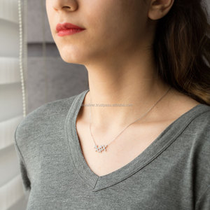 Mode Zircon Cluster X Collier En Gros Mode Turque et Bijoux Élégants En Argent Sterling 925 - Product Image 2