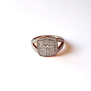 Nhẫn Đính Hôn Kim Cương Thiết Kế Phổ Biến Mới Nhất Trong Trang Sức Kim Cương Vàng Hồng 18K Trang Sức Vàng - Product Image 4