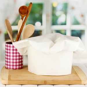 Ensemble de chapeaux et de manteaux de chef noir et blanc de haute qualité, magnifique pour les hôtels exportés en Inde - Product Image 6