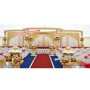 Ganesha-Mandap de fibra para decoración de boda, pilares de Ganesha, columnas de fibra, decoración - Product Image 1