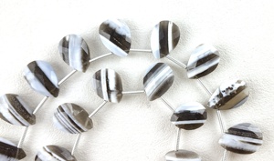 ลูกปัดลูกแพร์ทรงเหลี่ยมเพชรพลอยโอปอล,ทำจากคริสตัลสวยงามเกลียวธรรมชาติ1เส้น - Product Image 3