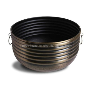 Maceta para interiores y exteriores, decoración de jardín para pasillo, maceta decorativa para exteriores, maceta con acabado de bronce antiguo - Product Image 6