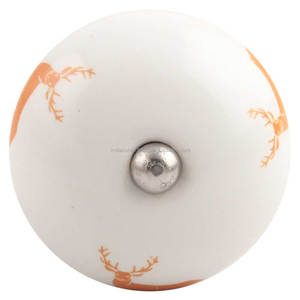 Tapón de botella de cerámica con diseño de ciervo naranja hecho a mano, tapón de vino, - Product Image 5