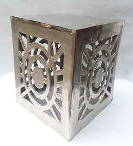 Taburete otomano de METAL para decoración del hogar, taburete decorativo VINTAGE de diseñador moderno - Product Image 5