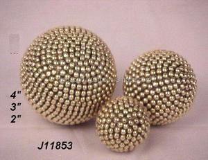 ลูกบอลโมเสกทองเหลือง ลูกบอลตกแต่ง มีทุกขนาดและทุกสี ของตกแต่งบ้าน ของตกแต่งโต๊ะ - Product Image 3