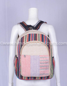 De cáñamo puro de tendencia de moda de algodón de yute lona Unisex mochila morral al aire libre de HBBH 047 - Product Image 3