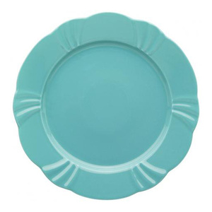 Plato de cargador de cerámica azul cielo personalizable sostenible y para fiestas - Product Image 1