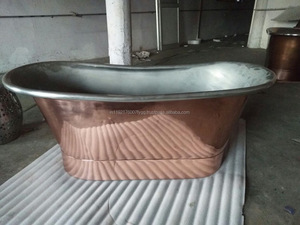 Baignoire en cuivre avec une teinte mate de bronze autoportante élégante baignoire en cuivre bon marché et abordable au prix de gros - Product Image 2