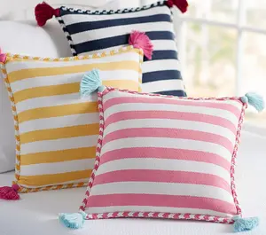 New Designs hand gefertigte Kissen bezüge aus Baumwolle für das Leben zu Hause