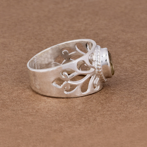Genuino citrino ovalado facetado piedra preciosa filigrana diseño sólido 925 plata esterlina anillo clásico joyería hecha a mano Casa De Plata - Product Image 3