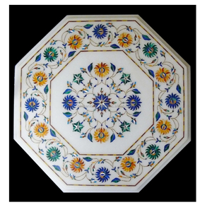 Forme octogonale Table En Pierre De Marbre - Product Image 1