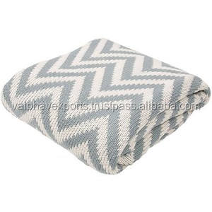 Custom 100% Cotton Jacquard <b>Woven</b> <b>Throws</b> Non-Slip Plain Style in Custom Size and Color for Sofas & Couches - Product Image 4