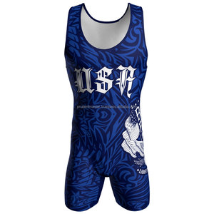 Ropa Deportiva sublimada con Logo personalizado para niños, traje de lucha libre juvenil para levantamiento de pesas - Product Image 1