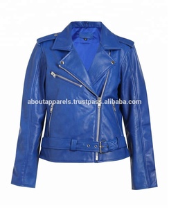 Nouvelles vestes en cuir à fermeture éclair personnalisées pour femmes, vestes de motard de grande taille à la mode, tissu tricoté en PU respirant à rayures - Product Image 3