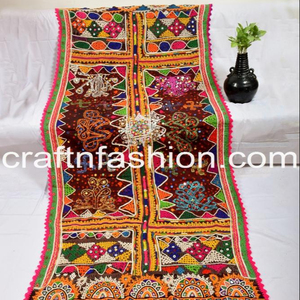 Kutch Dhabdi Handmade Rabari <b>Shawl</b> Indian Ethnic Multi-Colored Traditional Scarf - Product Image 1