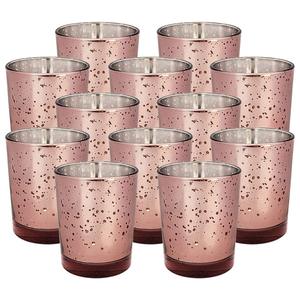Bougeoirs votifs en verre Fuchsia Mercury moucheté pour fêtes de mariage et décoration intérieure - Product Image 6