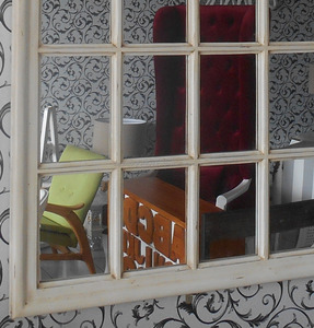 Espejo con marco decorativo para el hogar, muebles de madera antiguos - Product Image 4