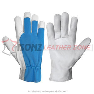 Gants de travail et d'assemblage en cuir de chèvre de qualité supérieure, EPI EN388, protection des mains, doux et lisses, 10 pouces, niveau d'impact 2 - Product Image 1