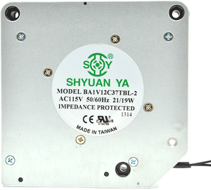 Petit ventilateur radial en plastique d'échappement 121x37mm - Product Image 2