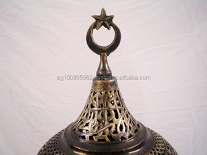 Brûle-encens antique islamique en argent incrusté, reproduction - Product Image 2