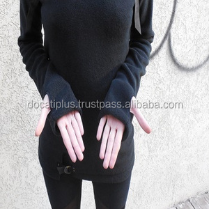 OEM de diseño personalizado de las mujeres de talla grande de maternidad de algodón polar sudaderas con capucha de invierno agujero del pulgar estampado forrado chaqueta - Product Image 1