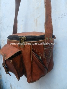 กระเป๋าครอสบอดี้หนังแท้สำหรับทุกเพศ, กระเป๋าหนังแท้100% กระเป๋าสะพายไหล่ทำด้วยมือสำหรับทุกฤดูกาลกระเป๋าสะพายข้างแบบวินเทจ - Product Image 3