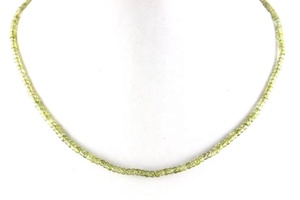 16 "de largo 1 filamento Natural verde oliva oscuro de piedras preciosas de circón Rondelle cuentas pulsera de la joyería de pendiente de collar - Product Image 2