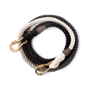 Laisse pour chien Fournisseur d'animaux de compagnie Conception personnalisée Laisses pour animaux de compagnie en corde de coton ombrée tressée noire pour chiens de taille moyenne Fabrication - Product Image 4