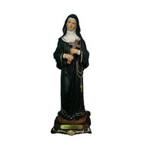 Black and White Religious Nun Resin Figurine