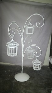 Jaula colgante de metal, soporte central decorativo para bodas y fiestas, decoración personalizada - Product Image 2