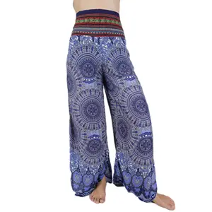 Las mujeres pantalones de pescador tailandés pantalones de Yoga-de pantalones piernas amplia