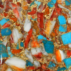 Pierre précieuse turquoise Mohave Auster, dalle naturelle, Ishu Gems, taille libre, multicolore, dalle brute, collection de pierres précieuses brutes, 987,00 grammes, AA - Product Image 2