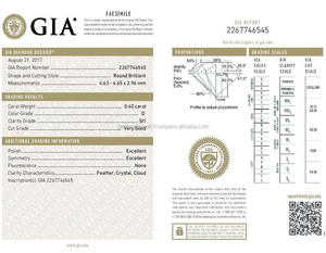 0.40 Ct. GIA Natural <b>Diamond</b> Round Brilliant Cut at Wholesale Price - Product Image 2