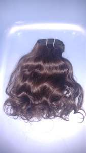 100% cheveux humains. Produits de texture naturelle Remy Trame de cheveux bouclés naturels. Tissage de cheveux à double tête d'Inde - Product Image 2