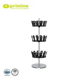 Taiwan manufacturer 36 pair plastic round rotating rack shoe tree