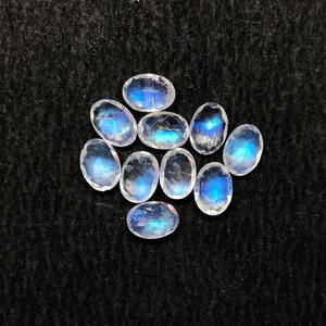 Piedra lunar de arcoíris Natural de 5mm, 6mm y 7mm, piedra preciosa suelta de corte ovalado calibrada, precio al por mayor, piedras para ajuste de joyería, venta de fábrica - Product Image 1