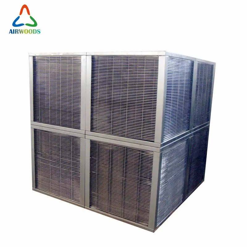 Hoge Efficiëntie Aluminium Crossflow Platenwarmtewisselaar Voor Ventilatie