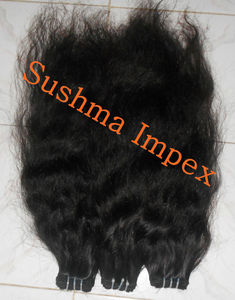 Grade Vrac Naturel Indien Remy Extensions de Cheveux Humains Soyeux Vague Droite 100% Vierge Machine Double Trame Tissage de Cheveux - Product Image 5