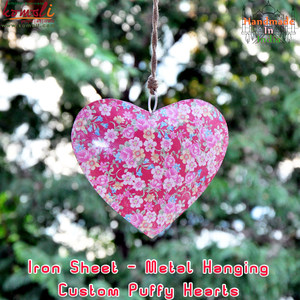 Adornos de Navidad en forma de corazón para decoración, artesanía de metal de hierro, colgante, hinchable, venta al por mayor - Product Image 6