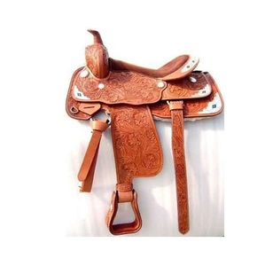 Selle de saut Western en cuir véritable de haute qualité et synthétique de haute qualité Selle de course sans arbre des meilleurs fournisseurs - Product Image 1