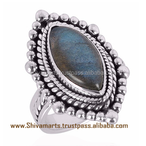 Hottest Online <b>Sale</b> 925 Sterling Silver Eternity Vermeil Ring Rare Labradorite Gemstone Wedding Jewelry <b>Gift</b> for <b>Women</b> Men - Product Image 2