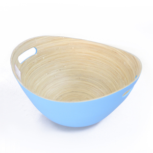 Cuenco de bambú para ensalada, cuenco decorativo único hecho en Vietnam - Product Image 3