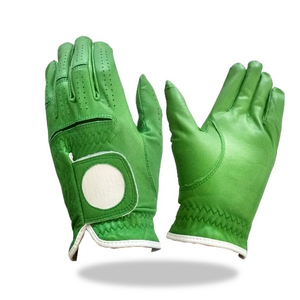ถุงมือกอล์ฟสีขาววงกลมสีเขียวรวมทำในประเทศอินโดนีเซีย - Product Image 1