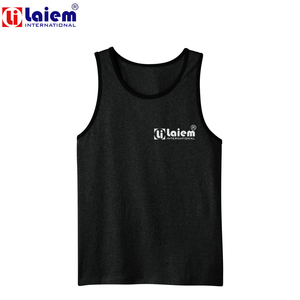 Débardeurs de sport d'été pour hommes, respirants, à séchage rapide, antibactériens, couleur personnalisée, logo imprimé, coton et polyester, pour le sport et la musculation - Product Image 2