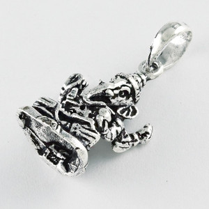 Seigneur Ganesha a oxydé les bijoux pendentifs en argent sterling 925 en argent sterling - Product Image 3