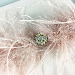 Blush Rose Canard Plume Embellie Boîte D'invitation De Mariage De Luxe - Product Image 2