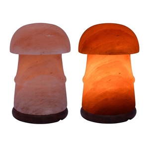 Natural Salt Mushroom Shape Lamp Orange Indian Make - Product Image 3