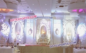 Ensemble de décoration de scène de mariage de style asiatique supérieur ensembles de scène de mariage en fibre décorée en cristal - Product Image 3