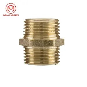 1/2" x 1/2" inch BSP Male Thread Pipe Connection Nipple Union Joiner Fitting Brass